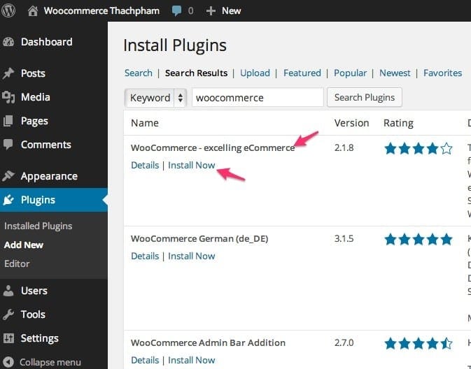 woocommerce-install
