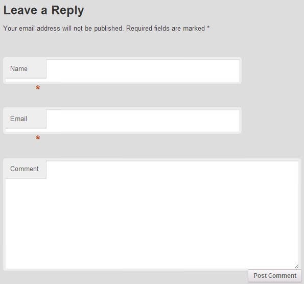 xóa comment field