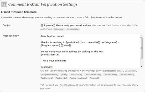 Xác nhận email khi gửi comment