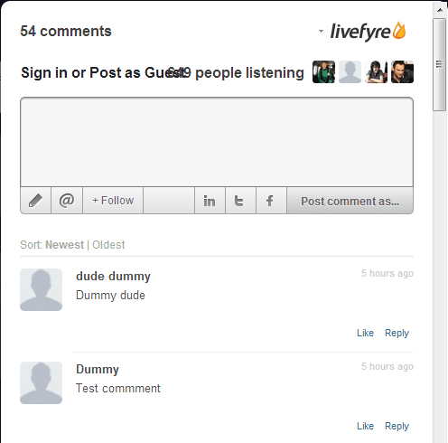 Livefyre Comment System