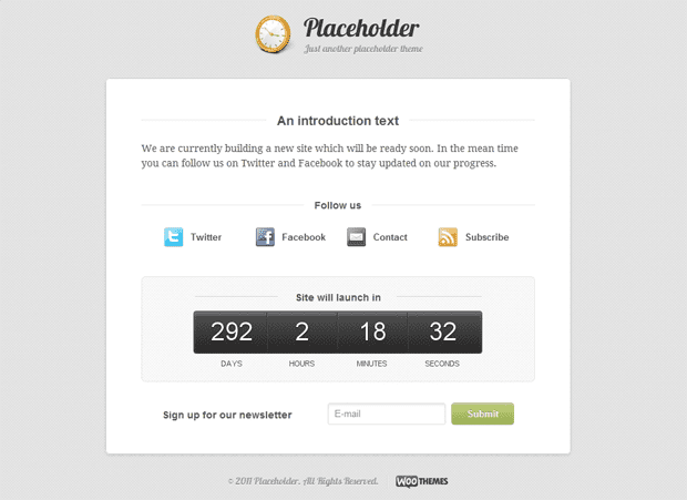 Placeholder - Under Construction Theme