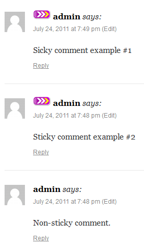 Sticky Comments Plugin