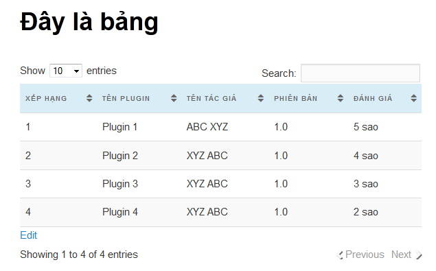 Plugin WordPress chèn bảng vào bài viết
