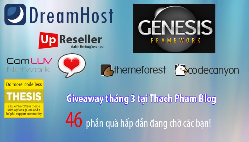 Người thắng giải giveaway tháng 3
