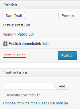 Tạo custom taxonomy cho WordPress