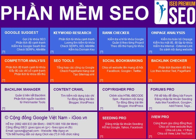 Phần mềm hỗ trợ SEO iSEO