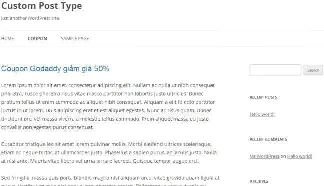 Hướng dẫn custom post type