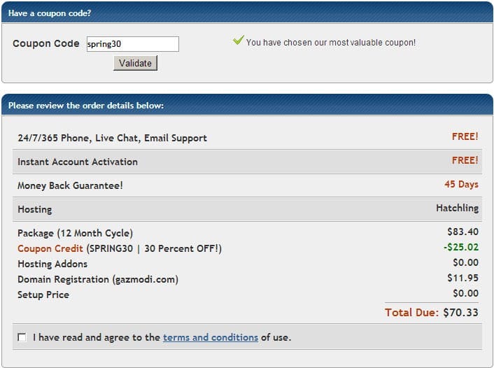 Hostgator giảm giá khuyến mãi