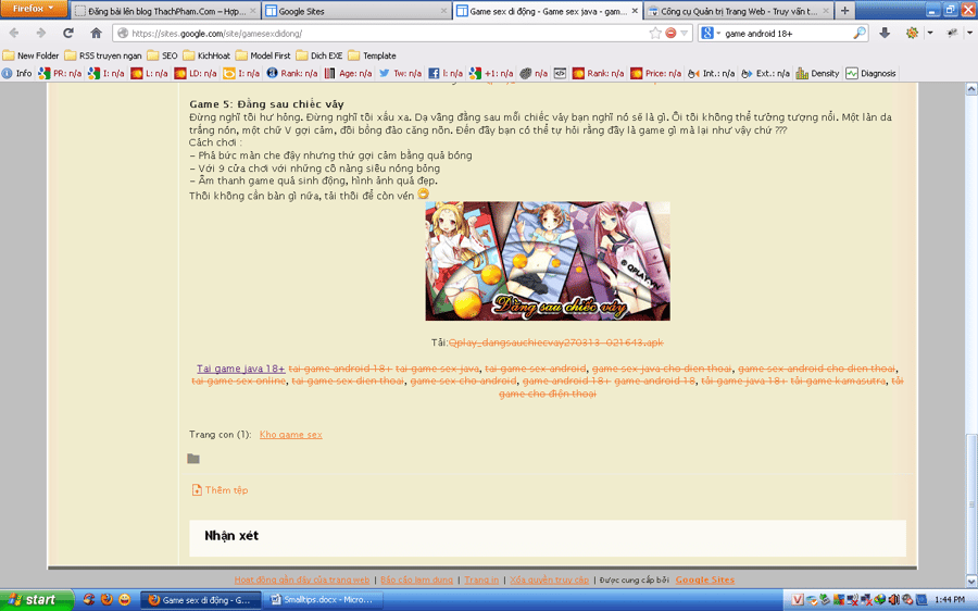 Cách SEO từ khóa với Google Site