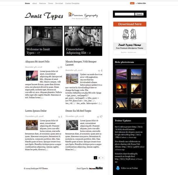Typography Theme đẹp mắt