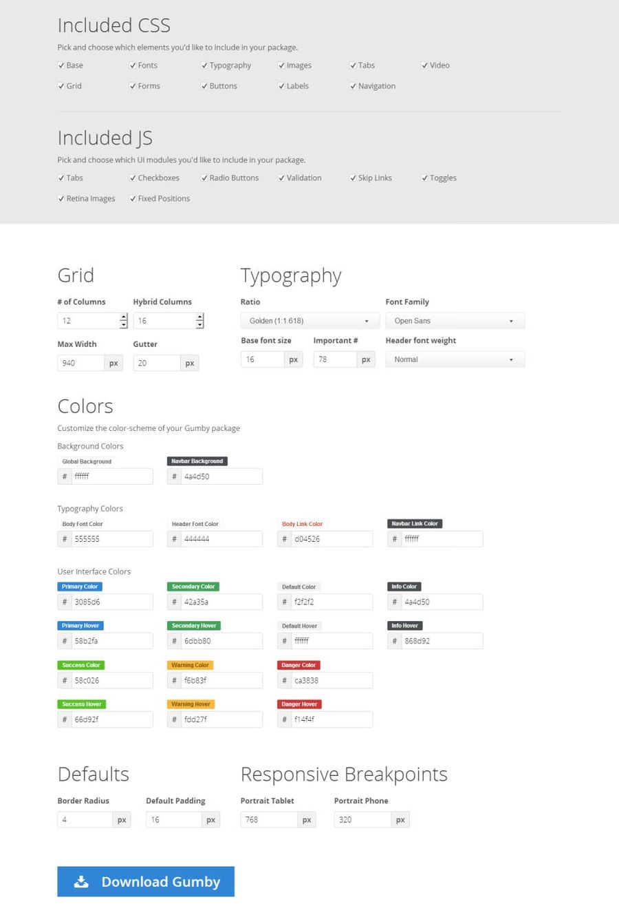 Hướng dẫn sử dụng Gumby Framework