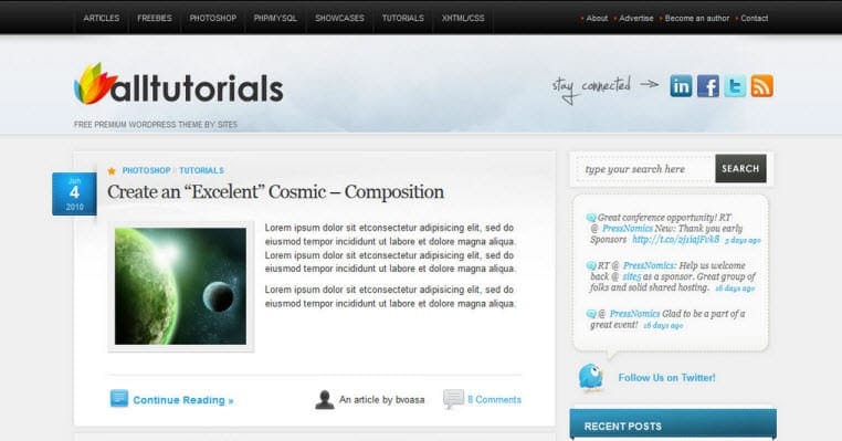Theme dành cho site IT có HTML5