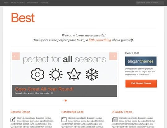 Theme đẹp miễn phí hỗ trợ HTML5