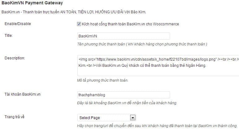 Bảo Kim cho Woocommerce