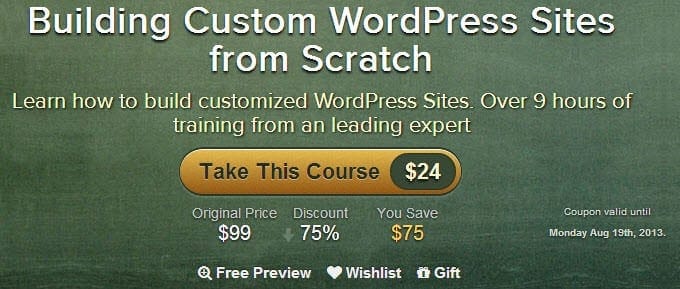Khóa học làm site WordPress tại Udemy