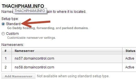 Sửa Nameserver cho tên miền