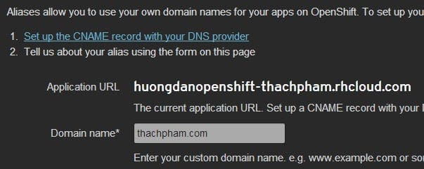 Add domain OpenShift