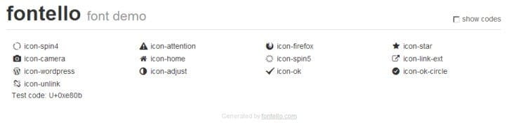 Hướng dẫn chèn icon vào web với Fontello