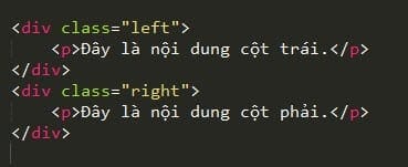 Chia cột CSS bằng Semantic