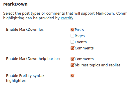 Tùy chỉnh WP Markdown