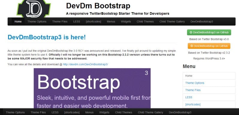 DevDMBoostrap Theme