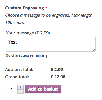 Woocommerce Product Add-ons