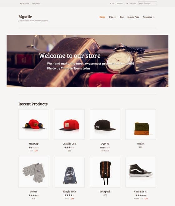 Theme miễn phí cho Woocommerce