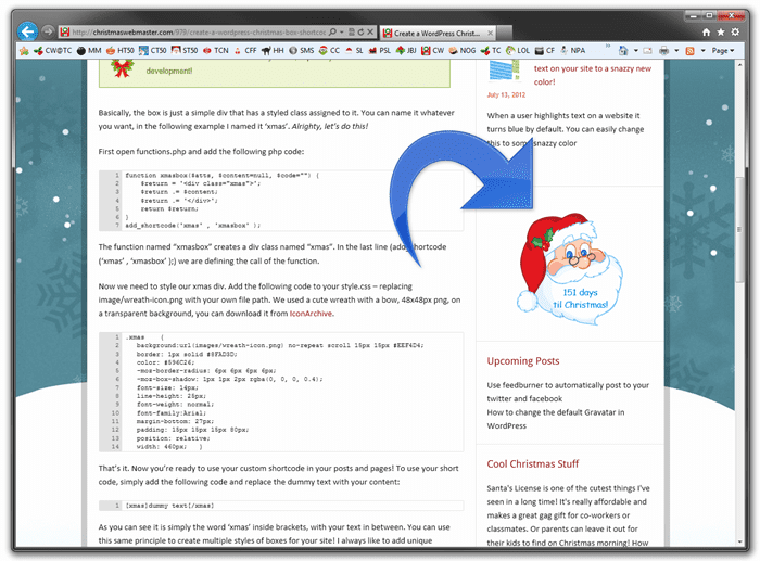 Widget đồng hồ đếm ngược Noel