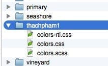 Copy các file CSS và SASS vào thư mục mới