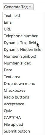 Dynamic Text của Contact Form 7