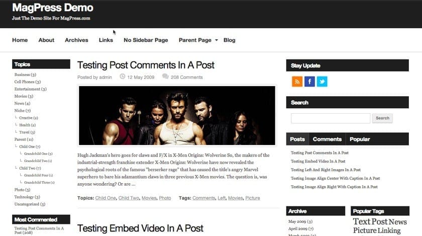 Theme blog công nghệ
