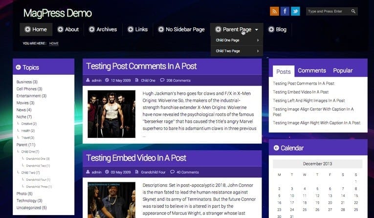 Metronic theme