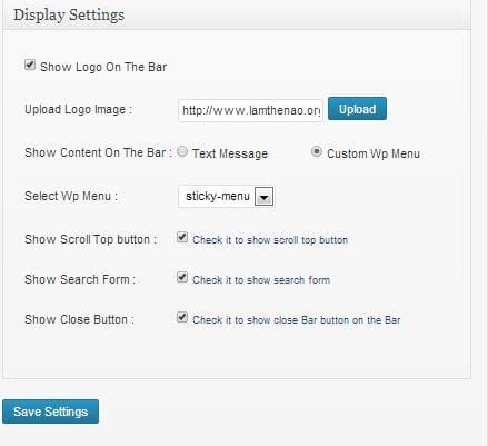 Tạo sticky menu bar