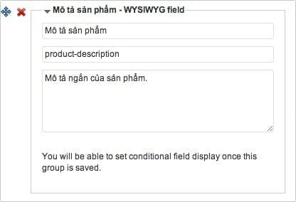 Tạo custom field cho sản phẩm