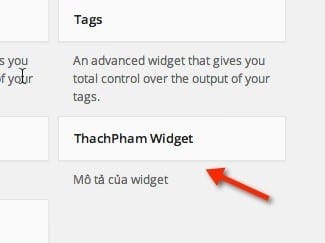 Title và Description của widget