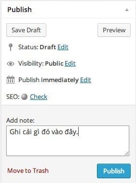 Viết ghi chú mới