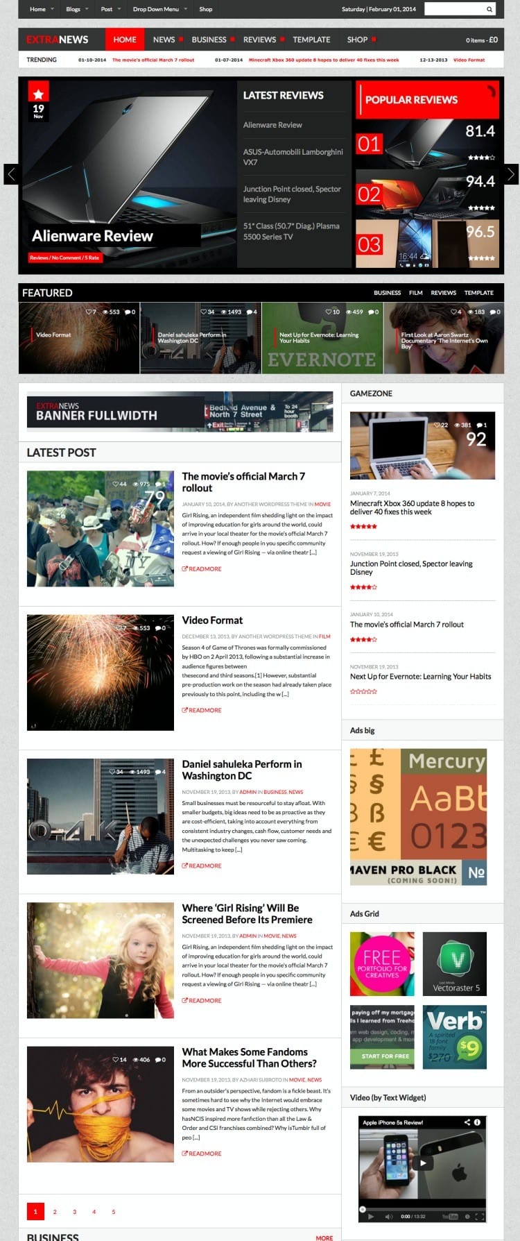 ExtraNews - Theme tin tức hỗ trợ nhiều tùy chọn