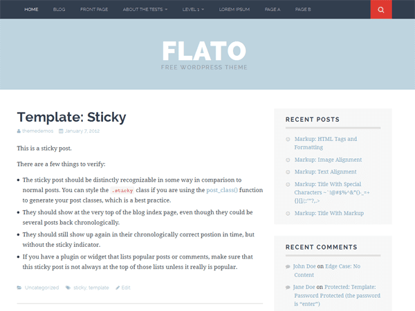 Flato - Xứng đáng là một starter theme chuyên nghiệp
