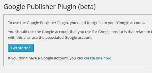 Màn hình khởi động Google Publisher