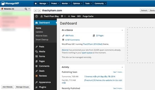 Truy cập dashboard nhanh không cần đăng nhập