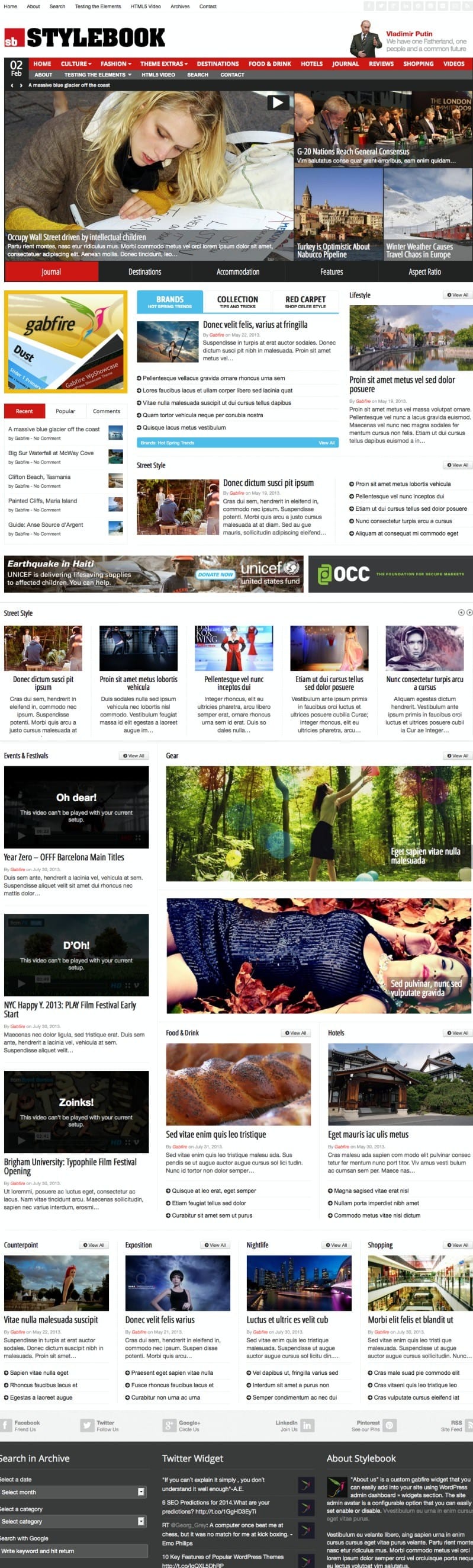 Stylebook - Theme tin tức nâng cao