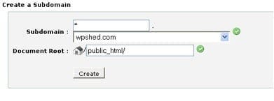 Tạo subdomain trong cPanel