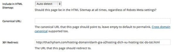 301 Redirect trong plugin SEO by Yoast