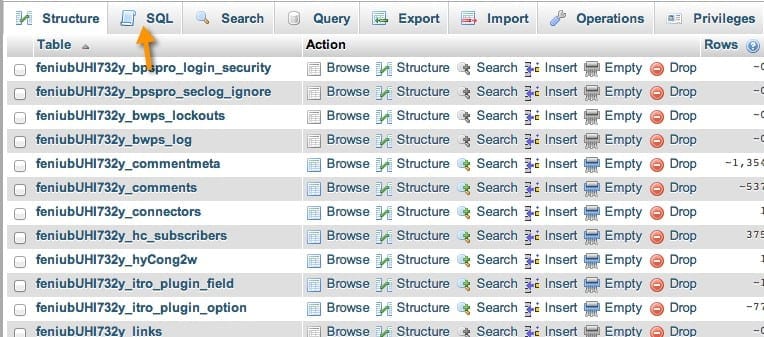 phpmyadmin-sql