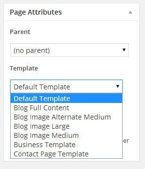 Nên kiểm tra Page Template để xem có template nào bạn cần không.