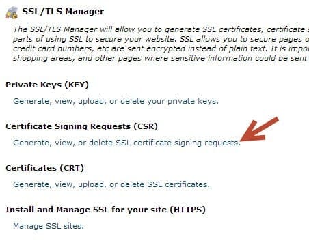 ssl-cpanel-csr