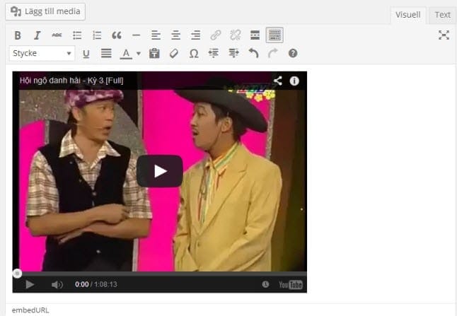 Hỗ trợ xem trước media khi sử dụng oEmbed
