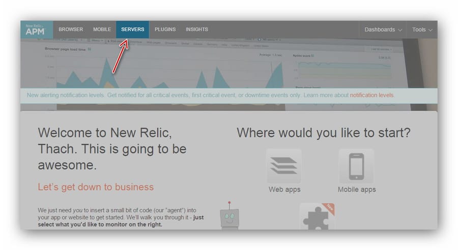 newrelic-servermenu