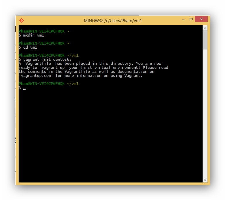 vagrant-init-finish