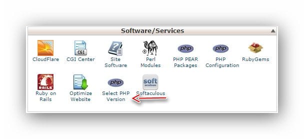 cpanel-selectphpversion